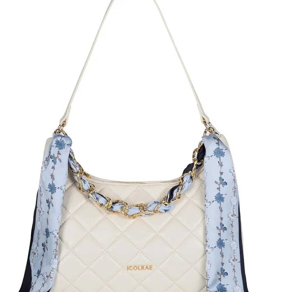 Women Quilted Faux Leather Shoulder Bag Mini Clutch Purse Everyday Use